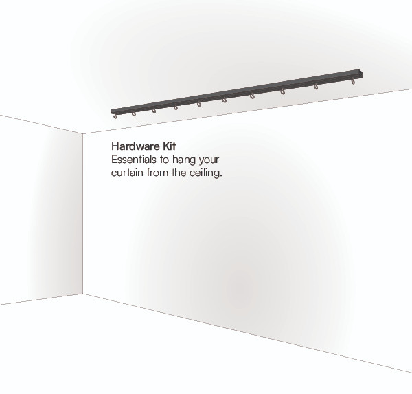 Curtain hardware kit components