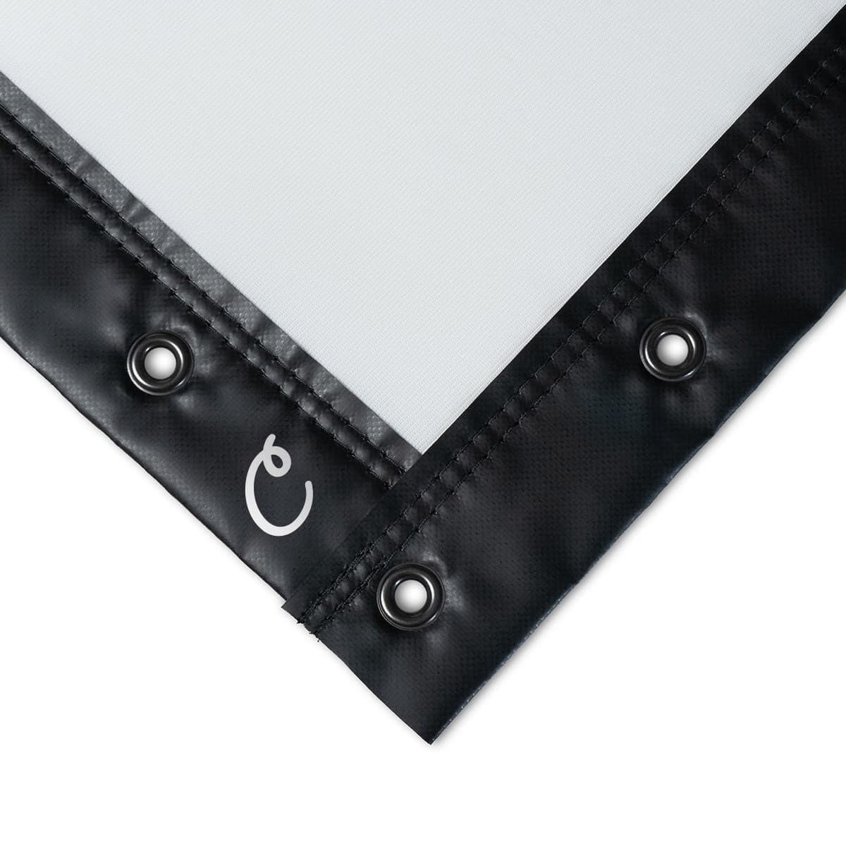 Carl's Place Premium Golf Impact Screen with Finished Edge with Grommets. An HD Golf Impact Screen that looks like you're golfing on the course when used with a 4K projector!