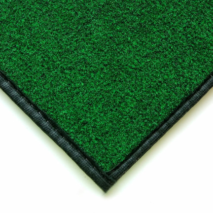 Close up of the corner of Carl’s Golf Simulator Turf by Big Moss