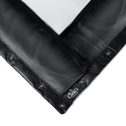 7.7x10 Foot Preferred Impact Screen Finished With Black Vinyl Edges and Flaps (Remnant/Clearance)