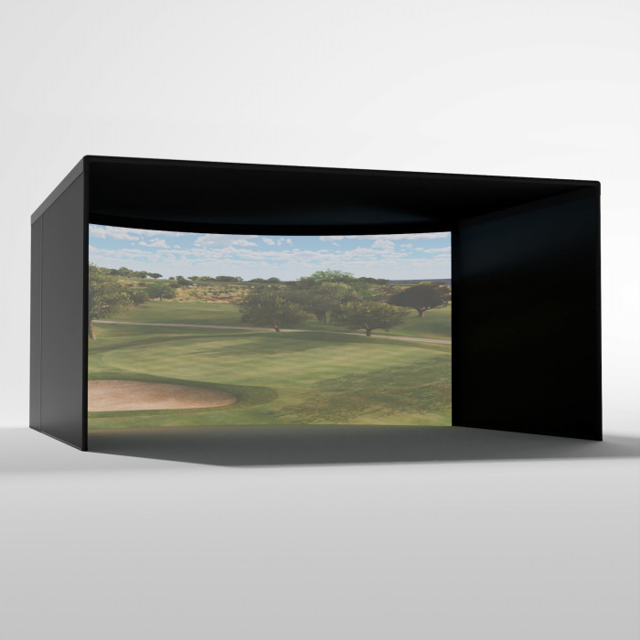 9.5x14.5x15 Curved Golf Enclosure Kit with Premium Impact Screen main product photo