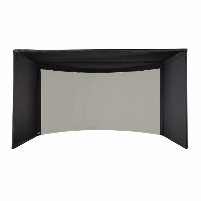 9.5x16x10 Curved Golf Enclosure Kit with High-Contrast Gray Impact Screen main product photo