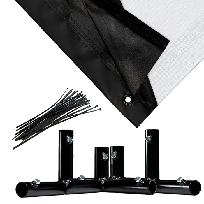 7.7x10x5 DIY C-Series Golf Enclosure Kit with Standard Impact Screen (Remnant/Clearance)