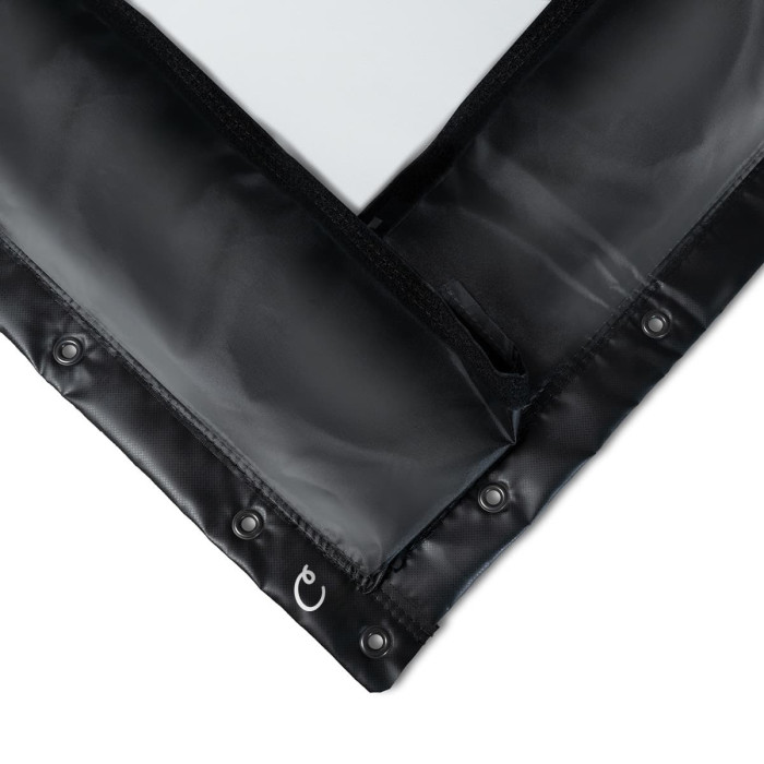 93.5X159 Premium Impact Screen Finished With Black Vinyl Edges and Flaps (Clearance) main product photo