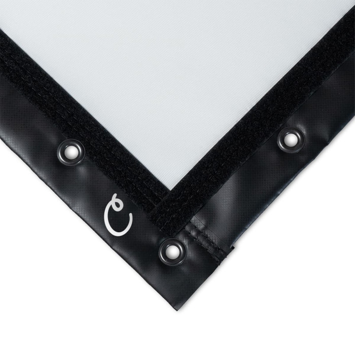 8.5x15 Foot Premium Impact Screen Finished With Black Vinyl Edges and Loop Fasteners (Remnant/Clearance) main product photo