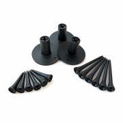 Tees that come with HotShot Golf Mats, 3 rubber tees, 6 driver tees and 6 iron tees
