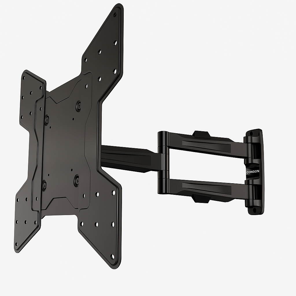 Articulating mount on a wall