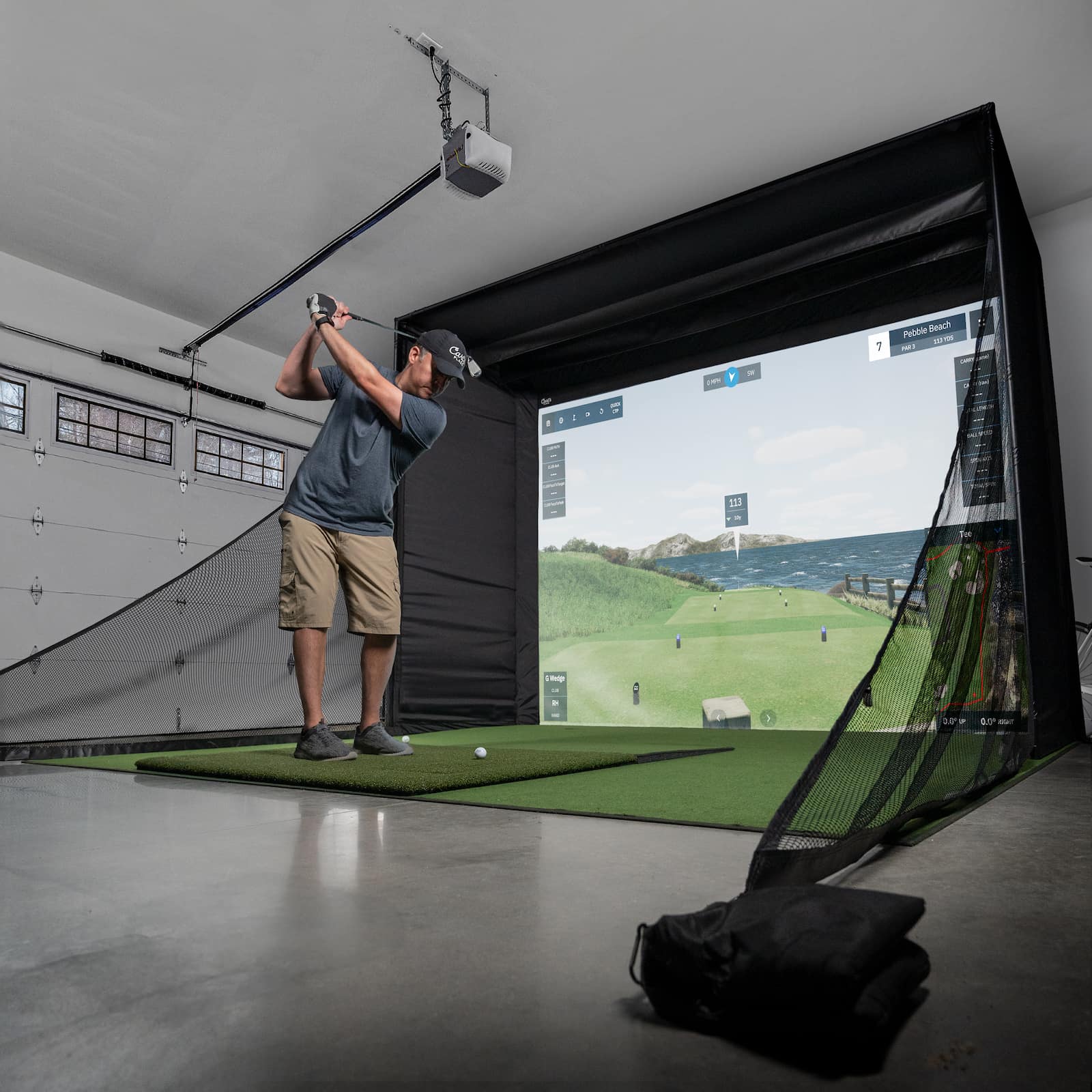 DIY Home Golf Simulator with Impact Screen - Carl's Place