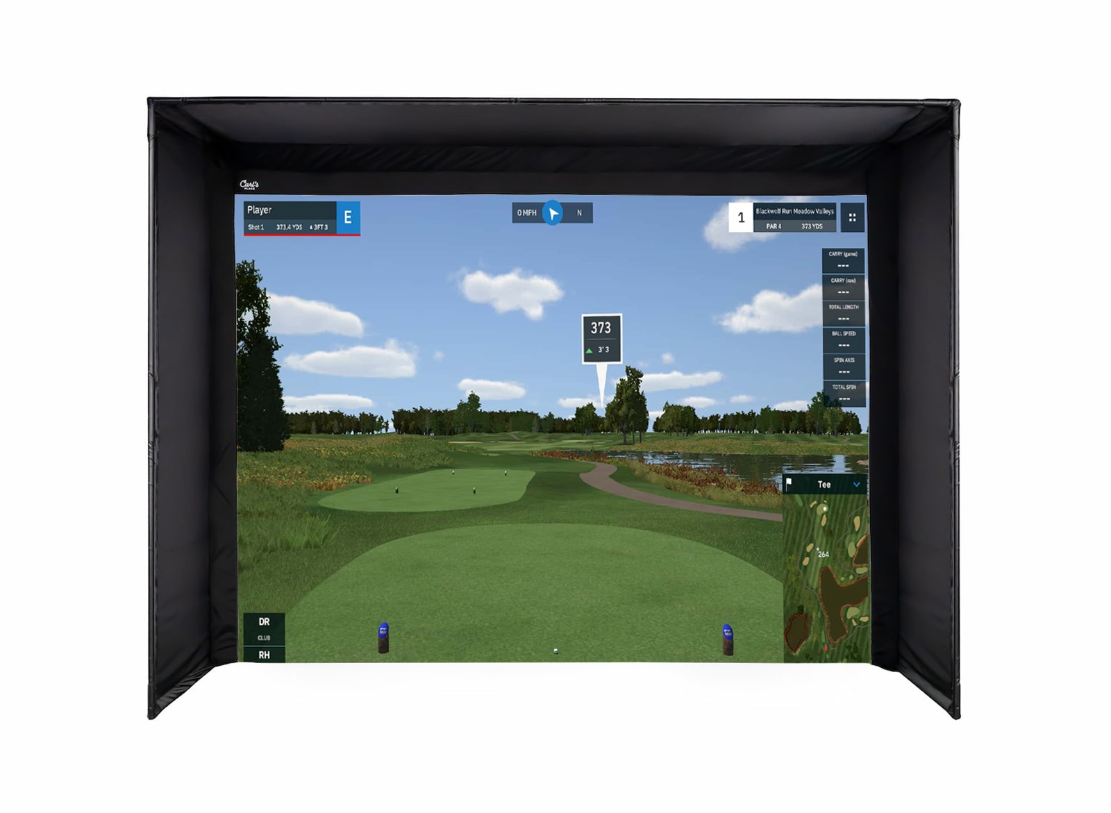 GSPro screen shot on Carl's DIY Enclosure