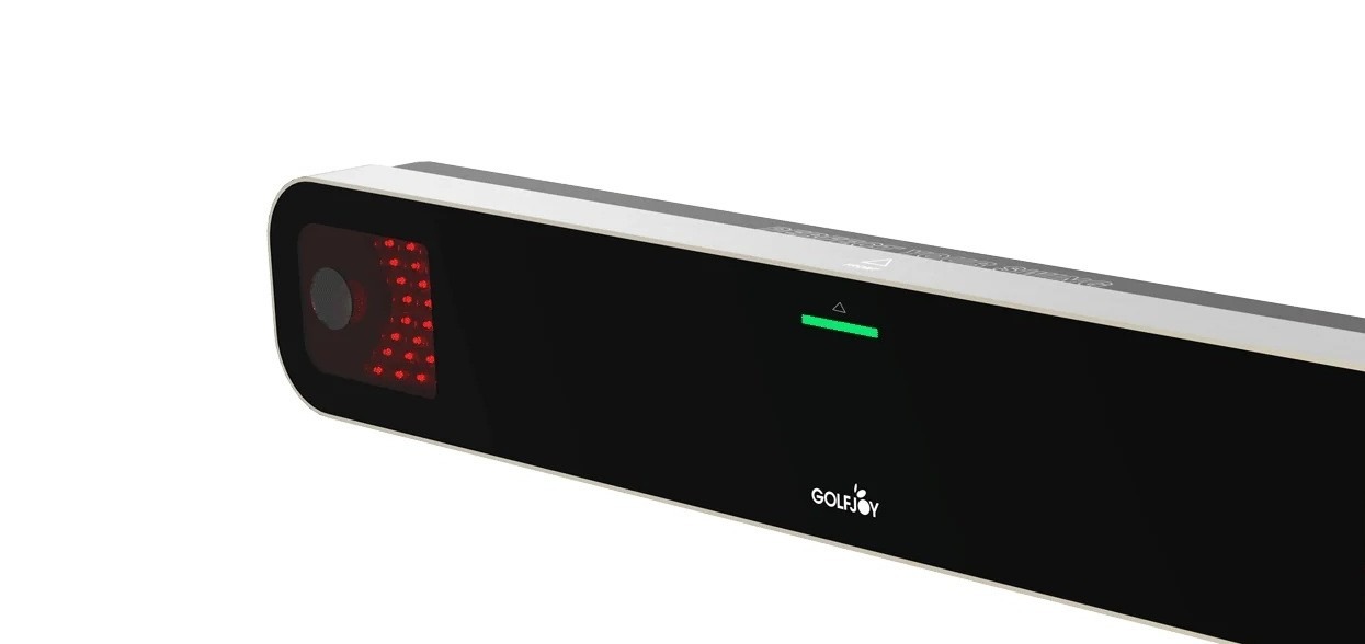 GOLFJOY GR2 launch monitor on angle cropped