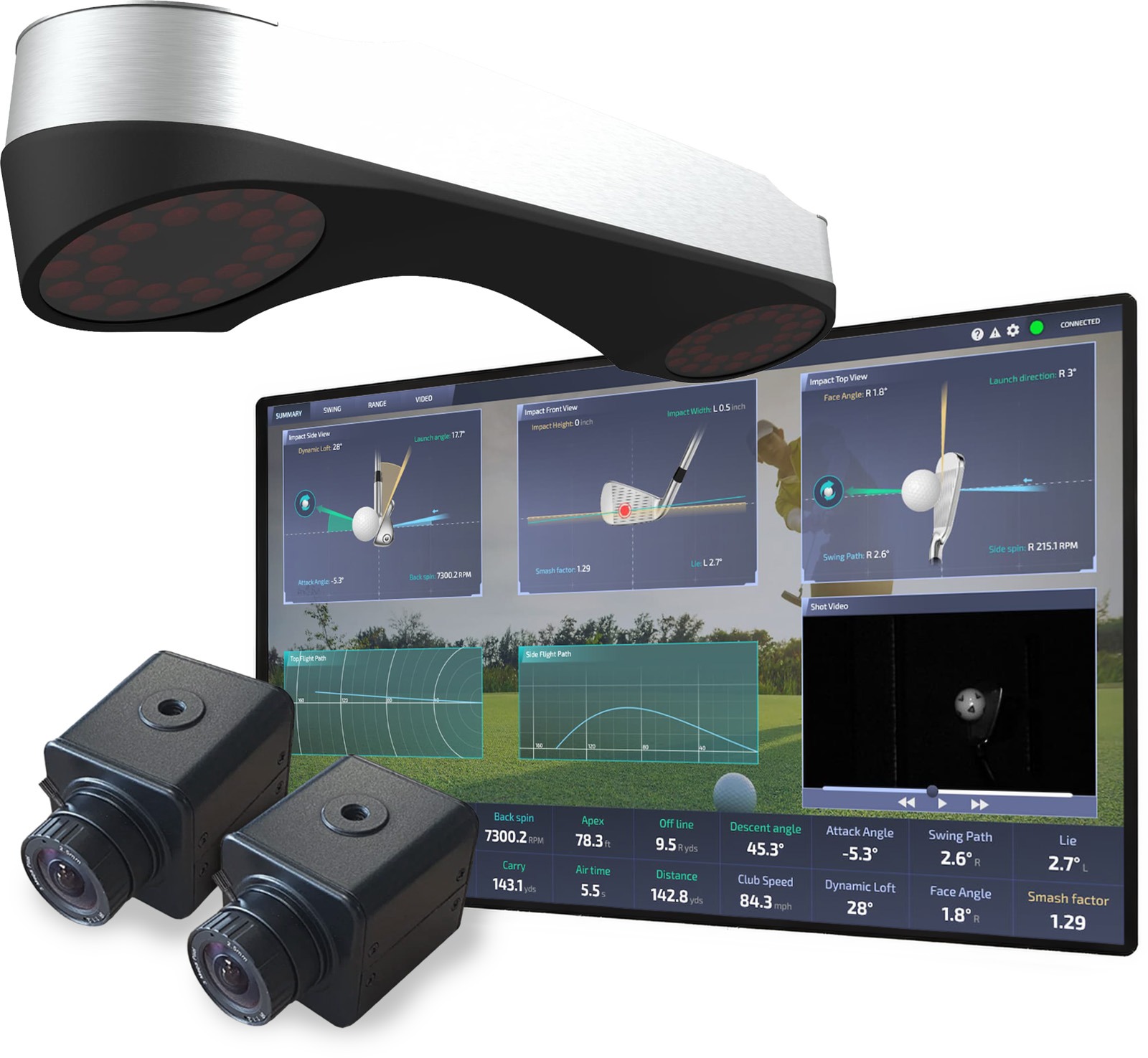 ProTee VX Launch Monitor with cameras
